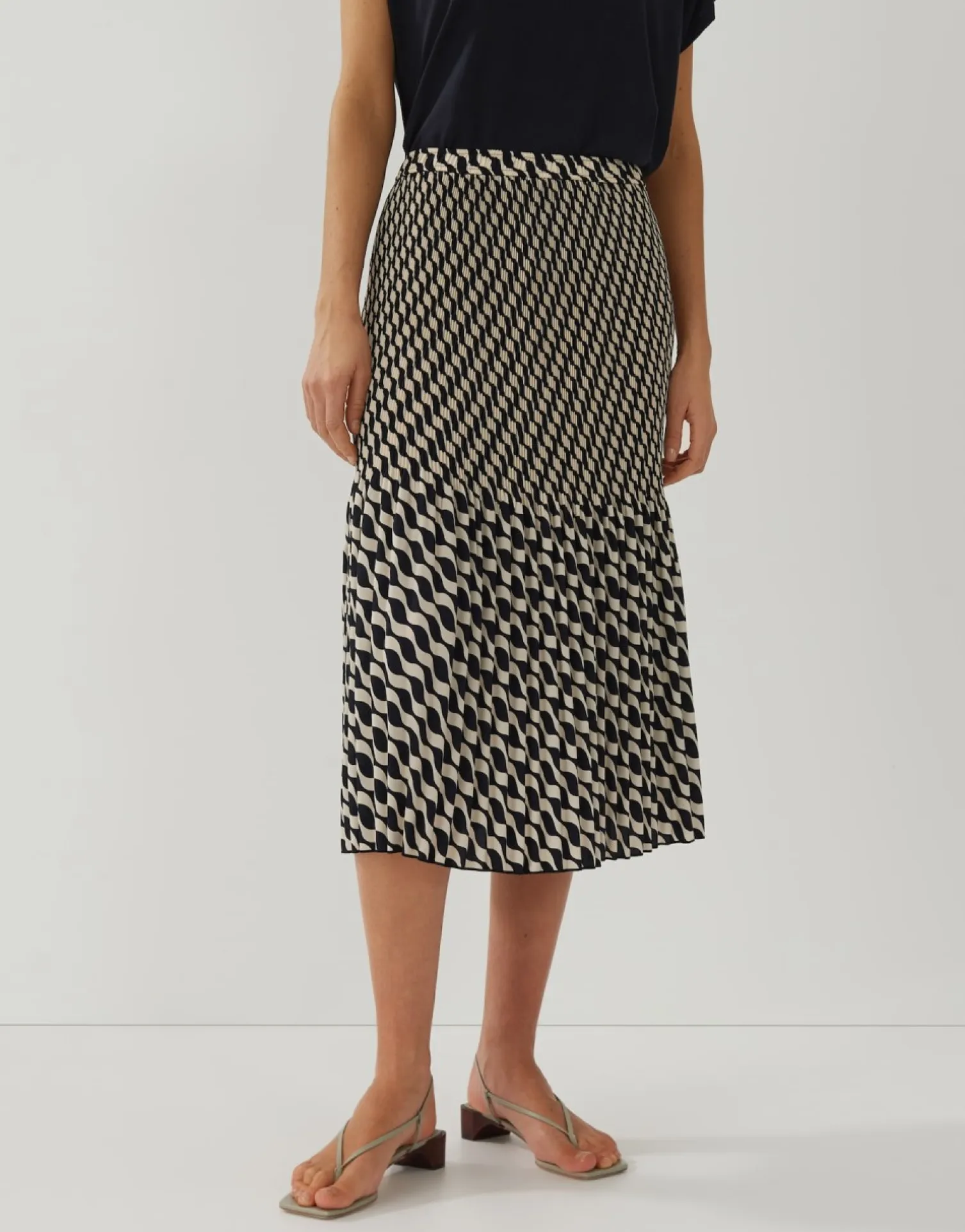 someday Fashion Jurken Rokken>Plissu00E9Rok Onora Artisan Ocean