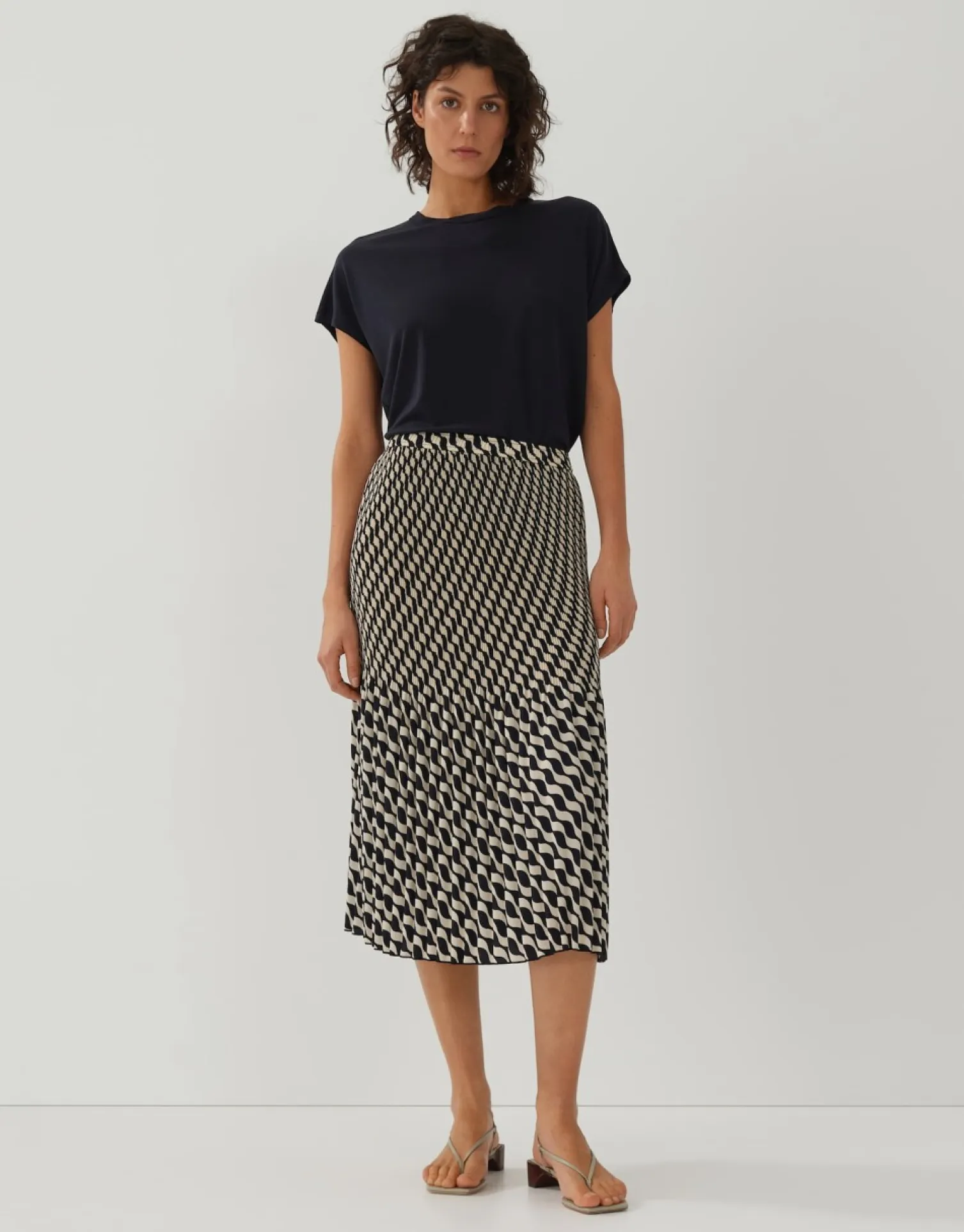 someday Fashion Jurken Rokken>Plissu00E9Rok Onora Artisan Ocean