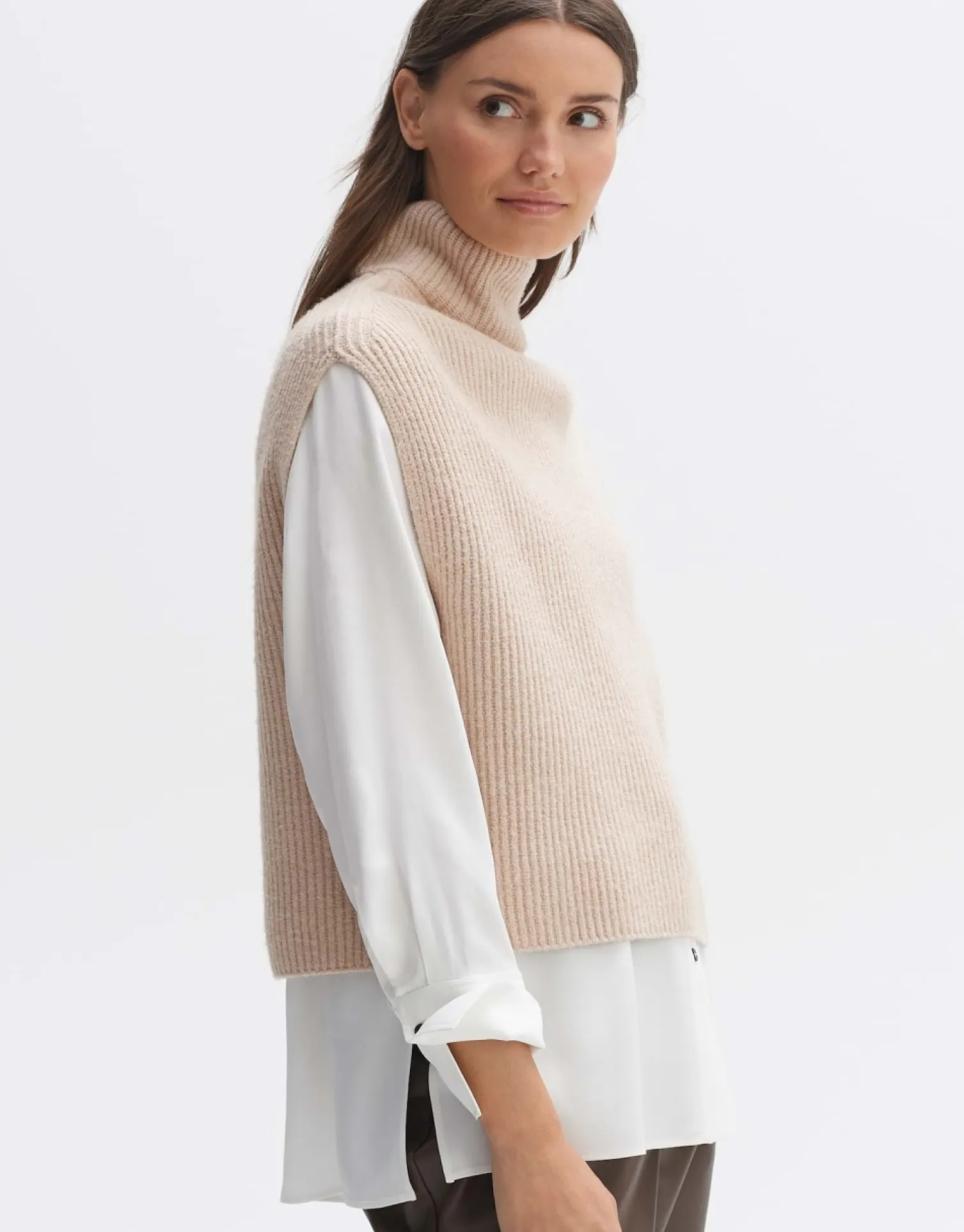 someday Fashion Gebreide Items>Pullunder Palisa Macadamia