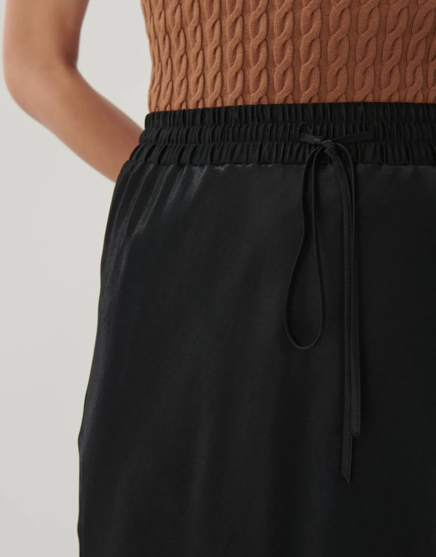 someday Fashion Jurken Rokken>Satijnen Rok Oflow Uni Black