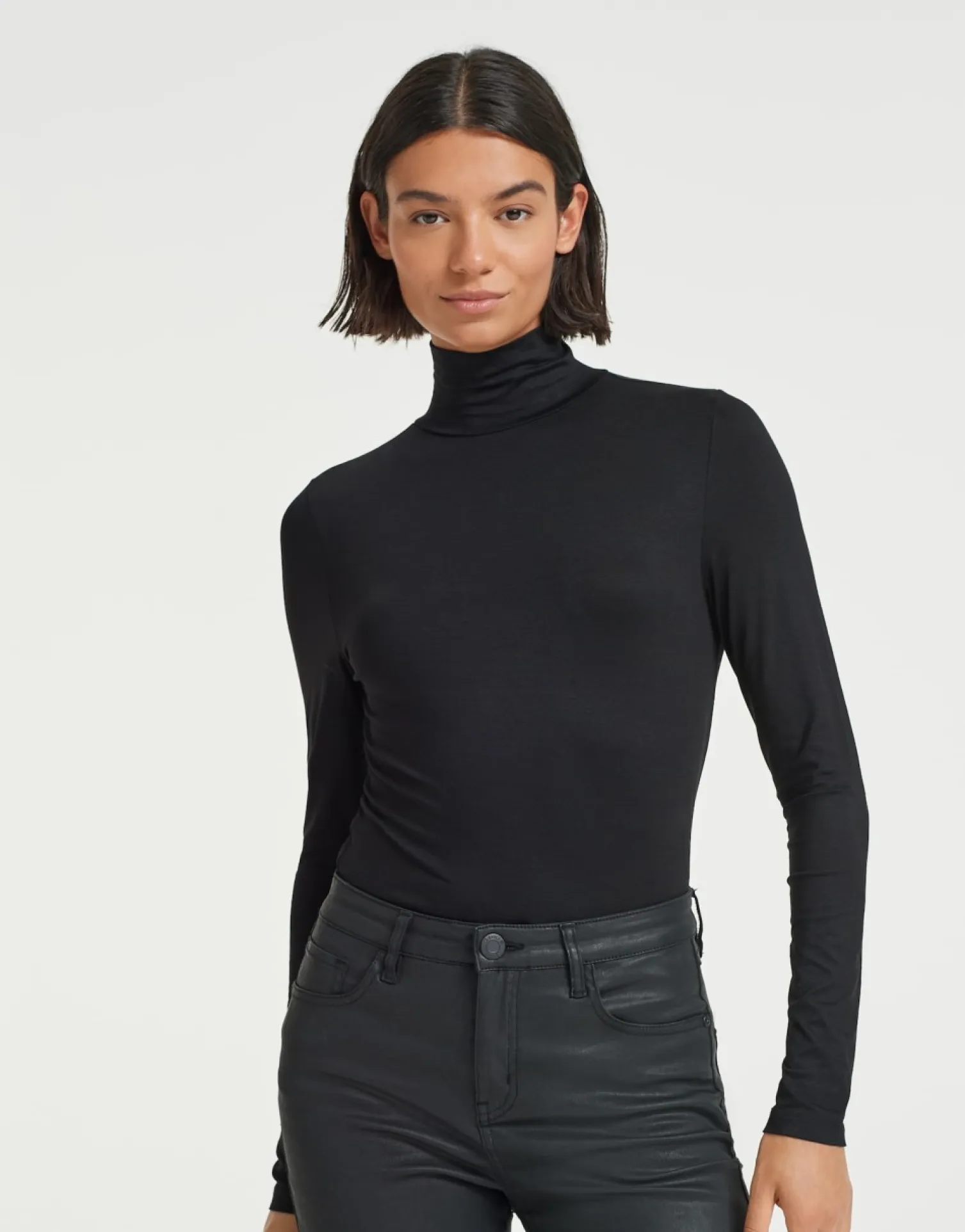 someday Fashion Shirts>Shirt Met Col Sariette Black