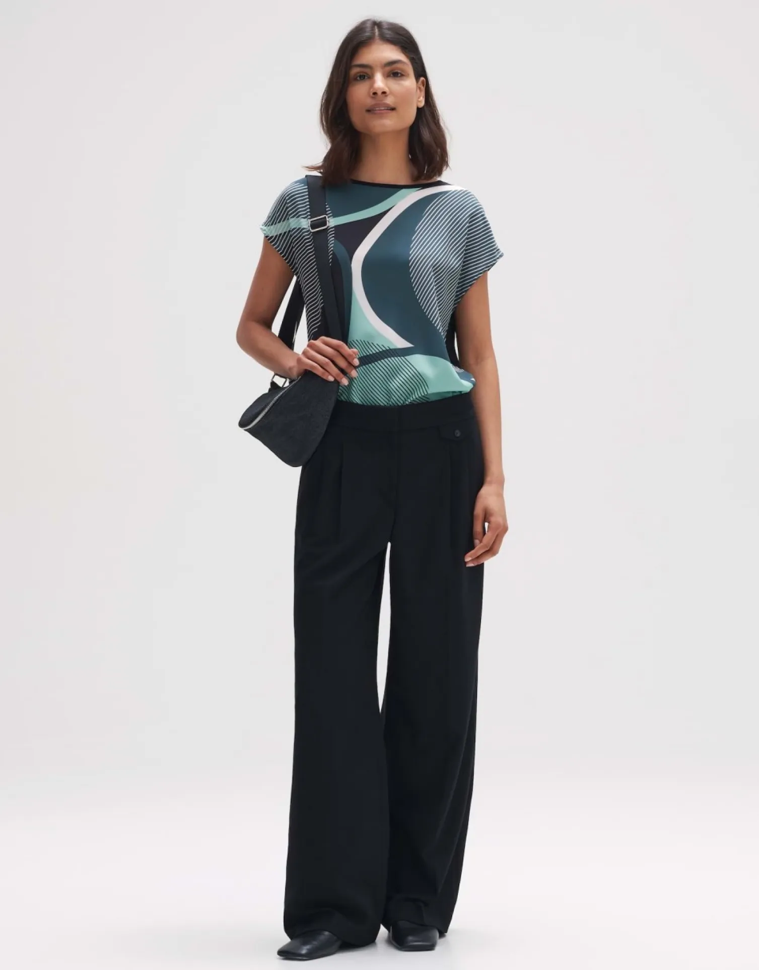 someday Fashion Shirts>Shirt Met Print Sadoli Print Black