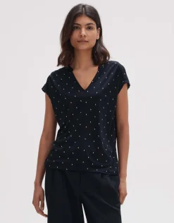 someday Fashion Shirts>Shirt Met Print Sandi Dotsy Black