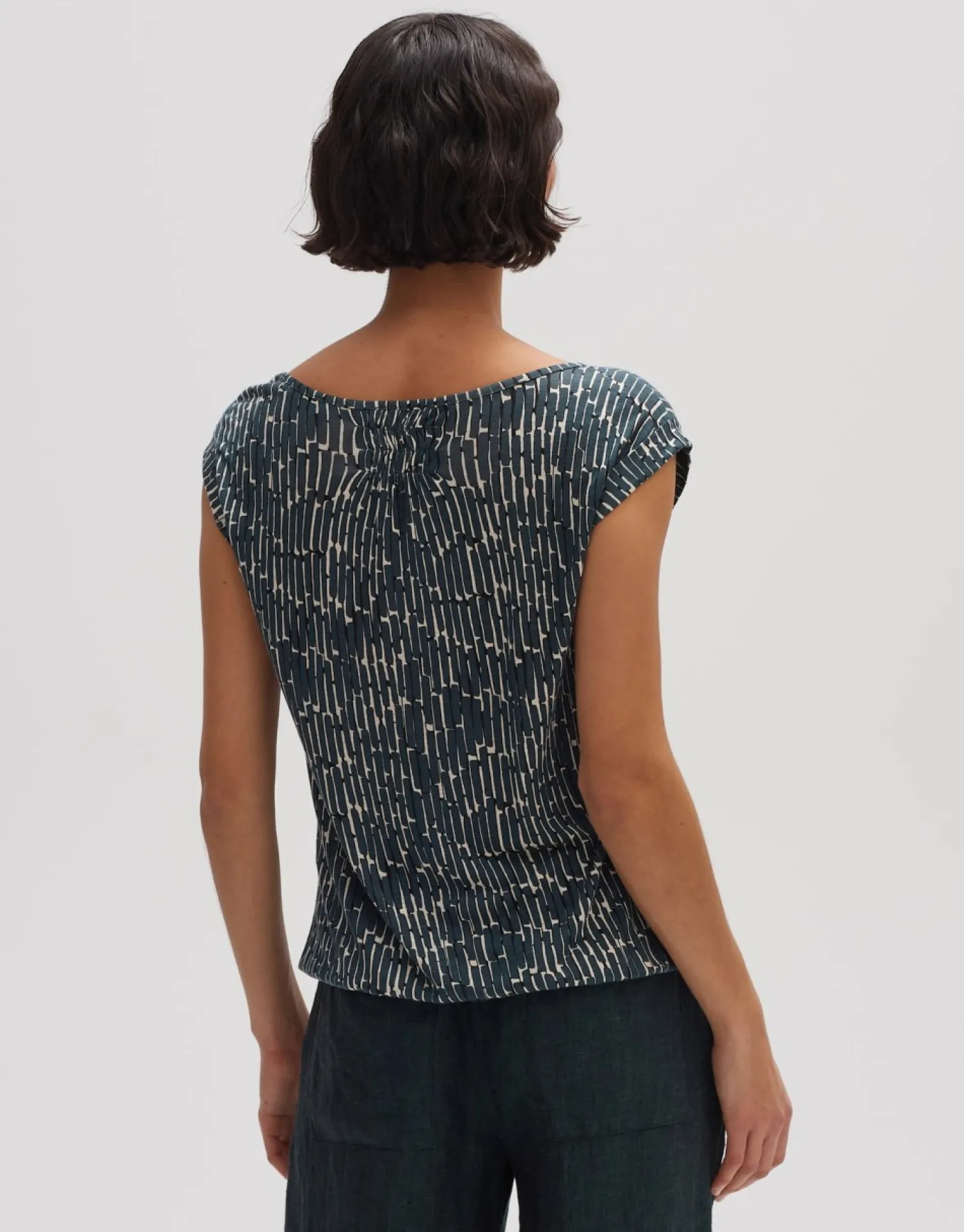someday Fashion Shirts>Shirt Met Print Strolchi Sunny Deep Teal