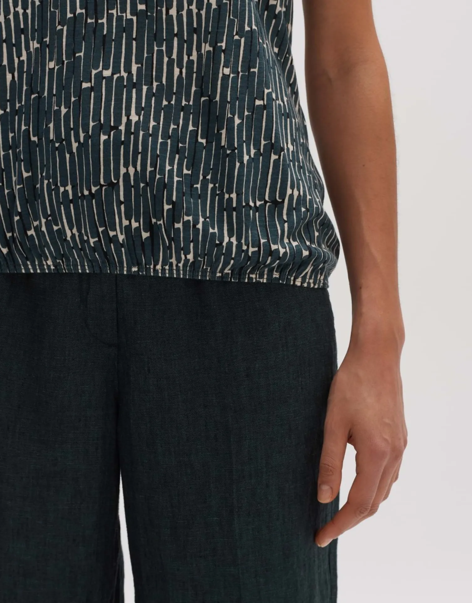 someday Fashion Shirts>Shirt Met Print Strolchi Sunny Deep Teal
