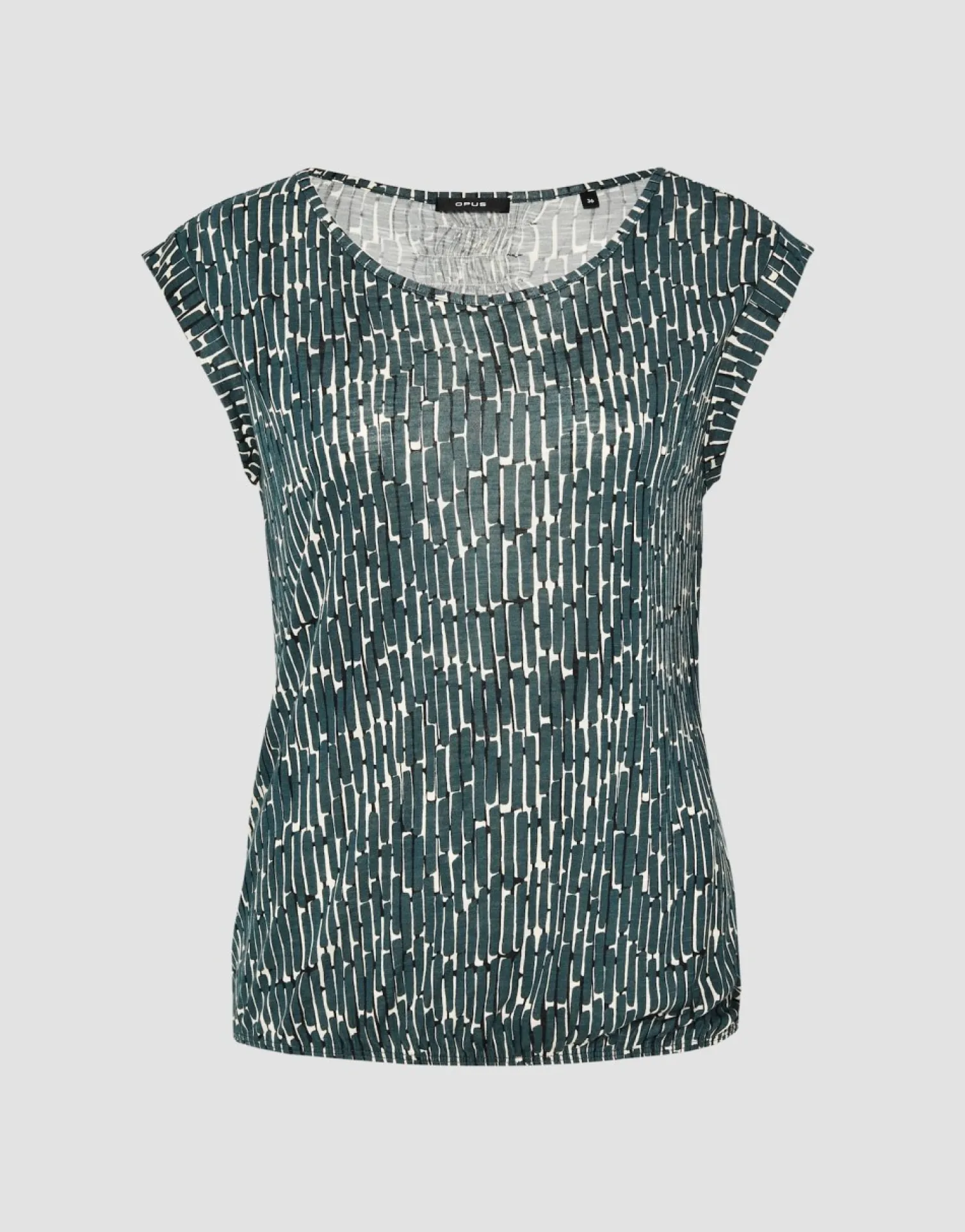 someday Fashion Shirts>Shirt Met Print Strolchi Sunny Deep Teal