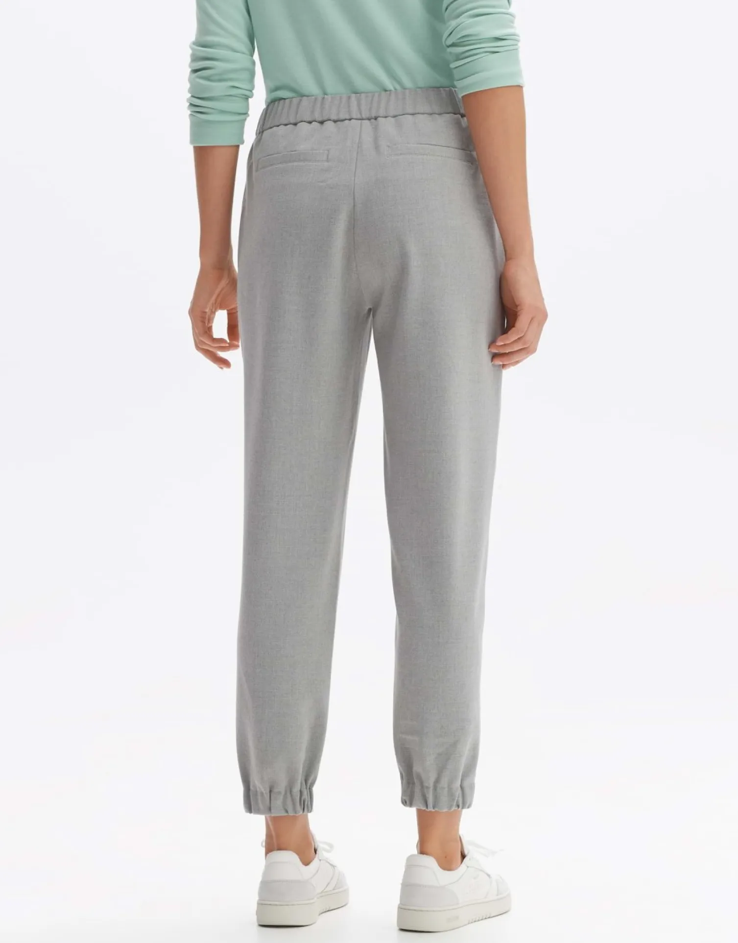 someday Fashion Broeken>Slip-On Broek Myha Hazy Fog Melange