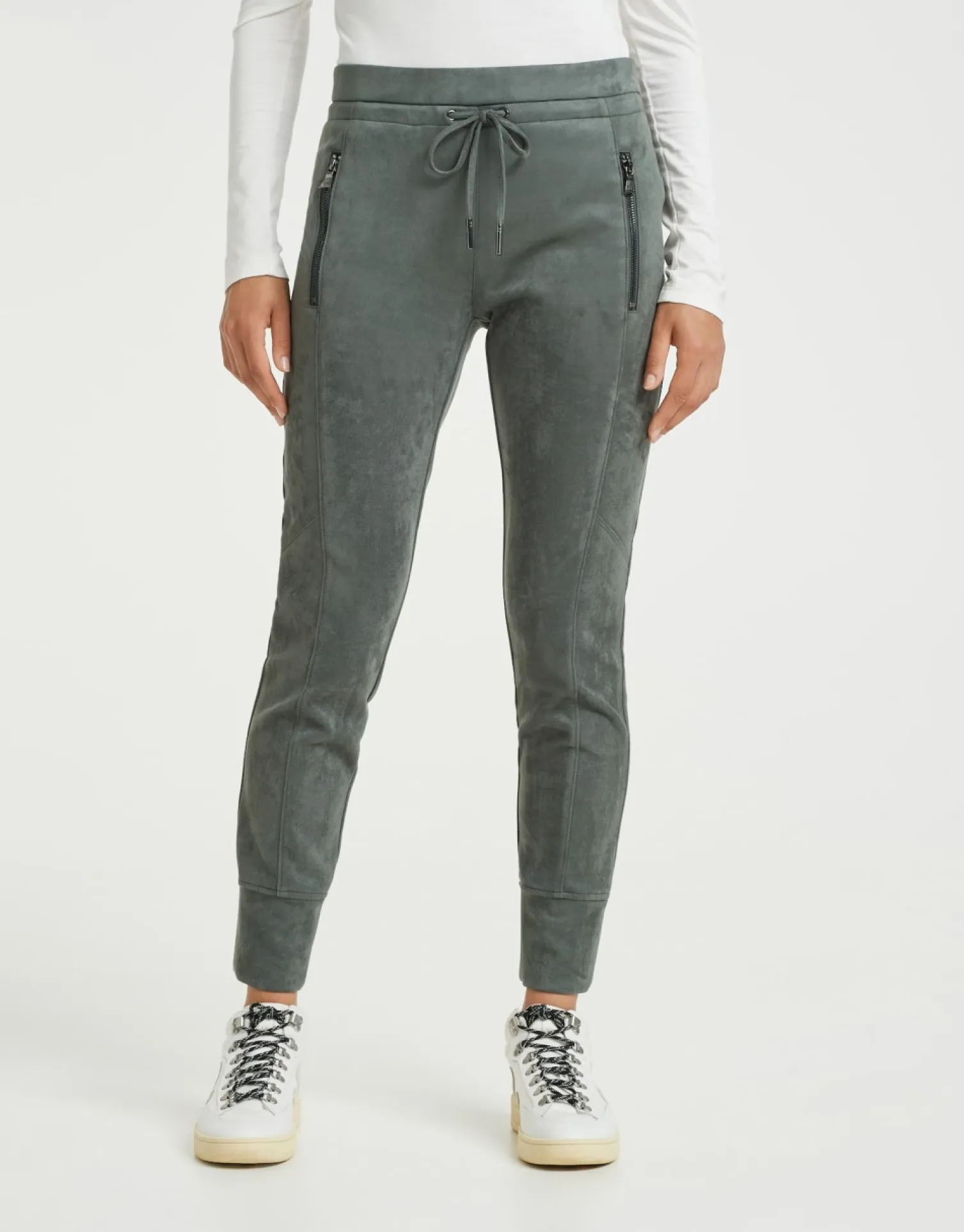 someday Fashion Broeken>Stoffen Broek Levina Soft Dark Sage