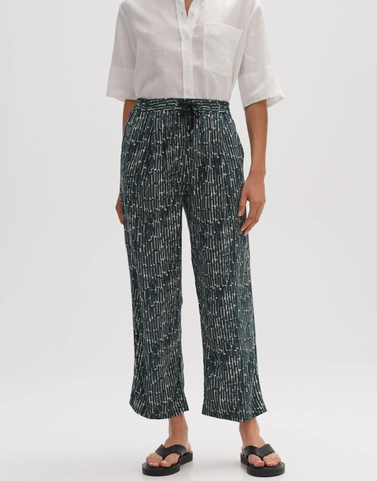 someday Fashion Broeken>Stoffen Broek Mahola Sunny Deep Teal