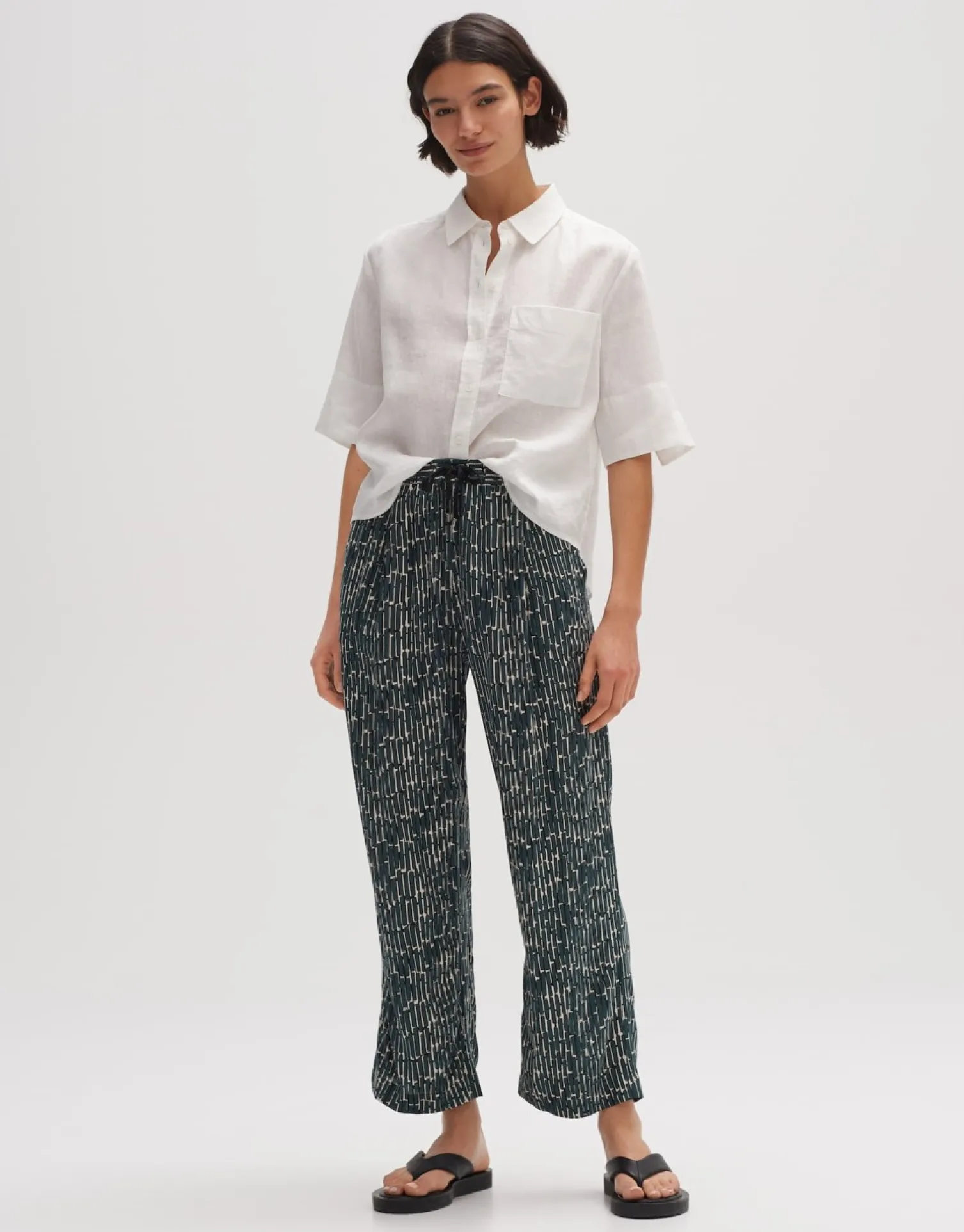 someday Fashion Broeken>Stoffen Broek Mahola Sunny Deep Teal