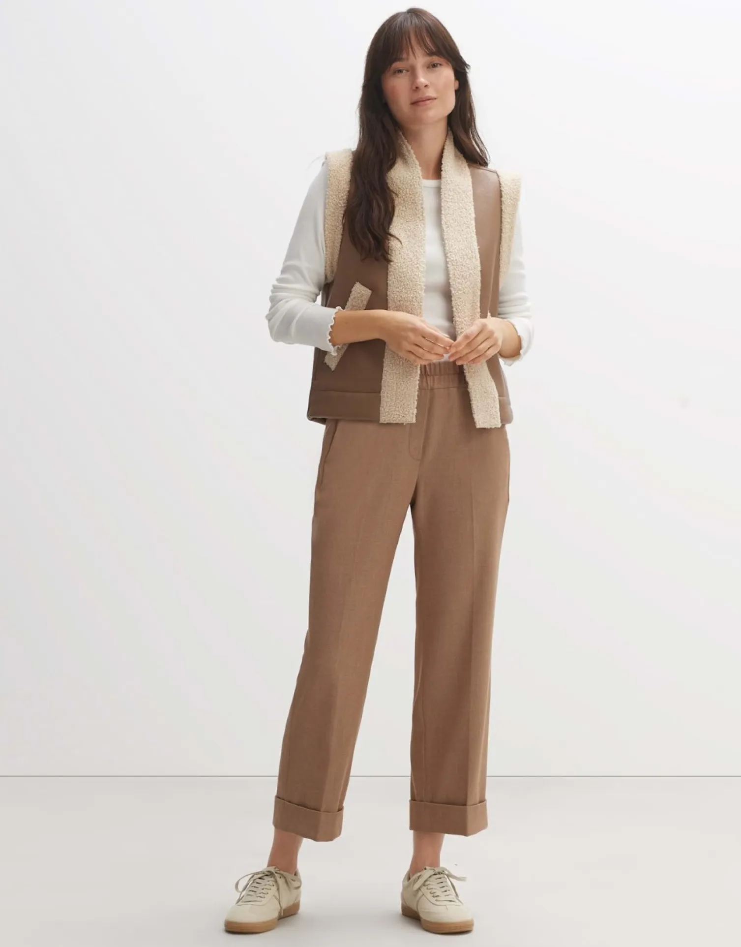 someday Fashion Broeken>Stoffen Broek Maikito Brushed Argan Oil