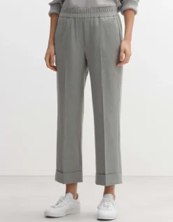 someday Fashion Broeken>Stoffen Broek Maikito Brushed Hazy Fog Melange