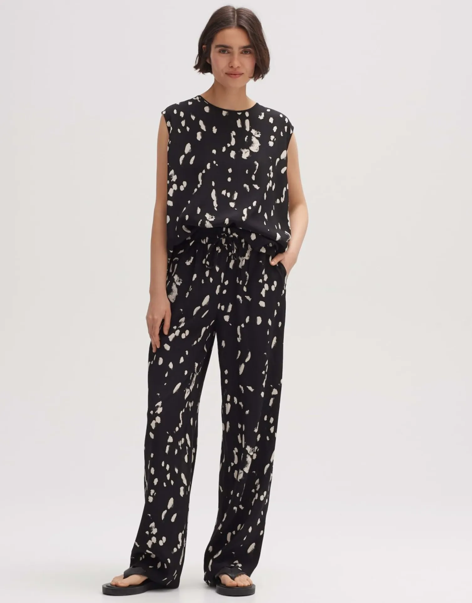 someday Fashion Jeans>Stoffen Broek Manilo Groove Black
