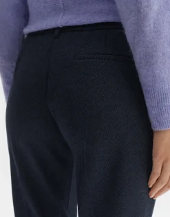 someday Fashion Broeken>Stoffen Broek Melina Track Coal Blue