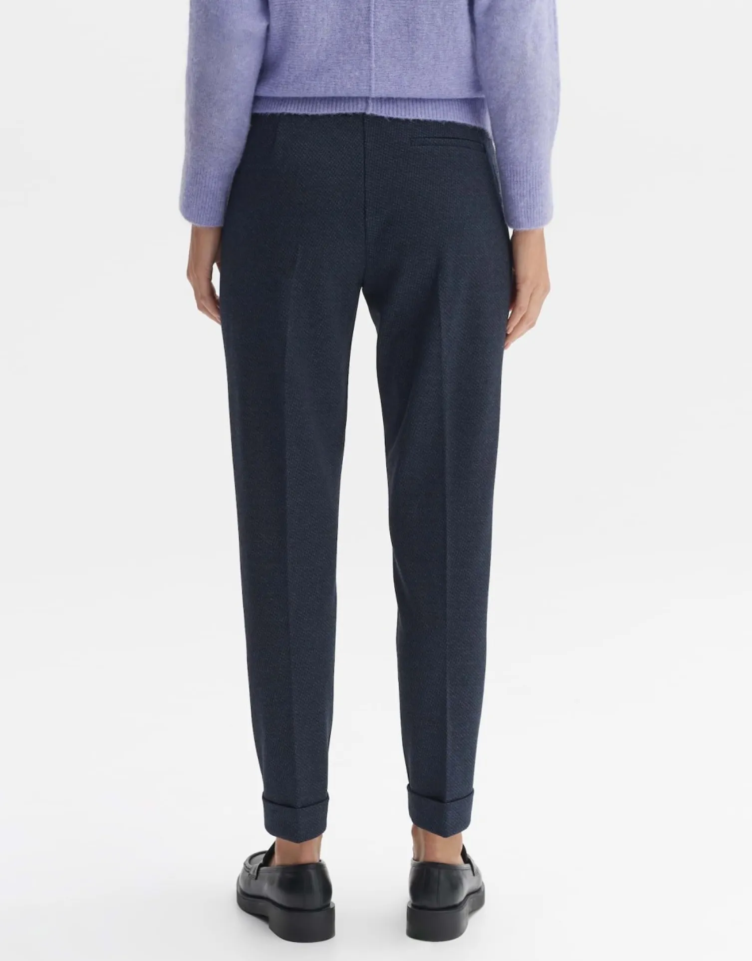someday Fashion Broeken>Stoffen Broek Melina Track Coal Blue