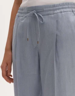 someday Fashion Broeken>Stoffen Broek Melosa Breeze Preppy Blue