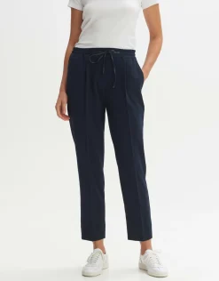 someday Fashion Broeken>Stoffen Broek Melosa Track Coal Blue
