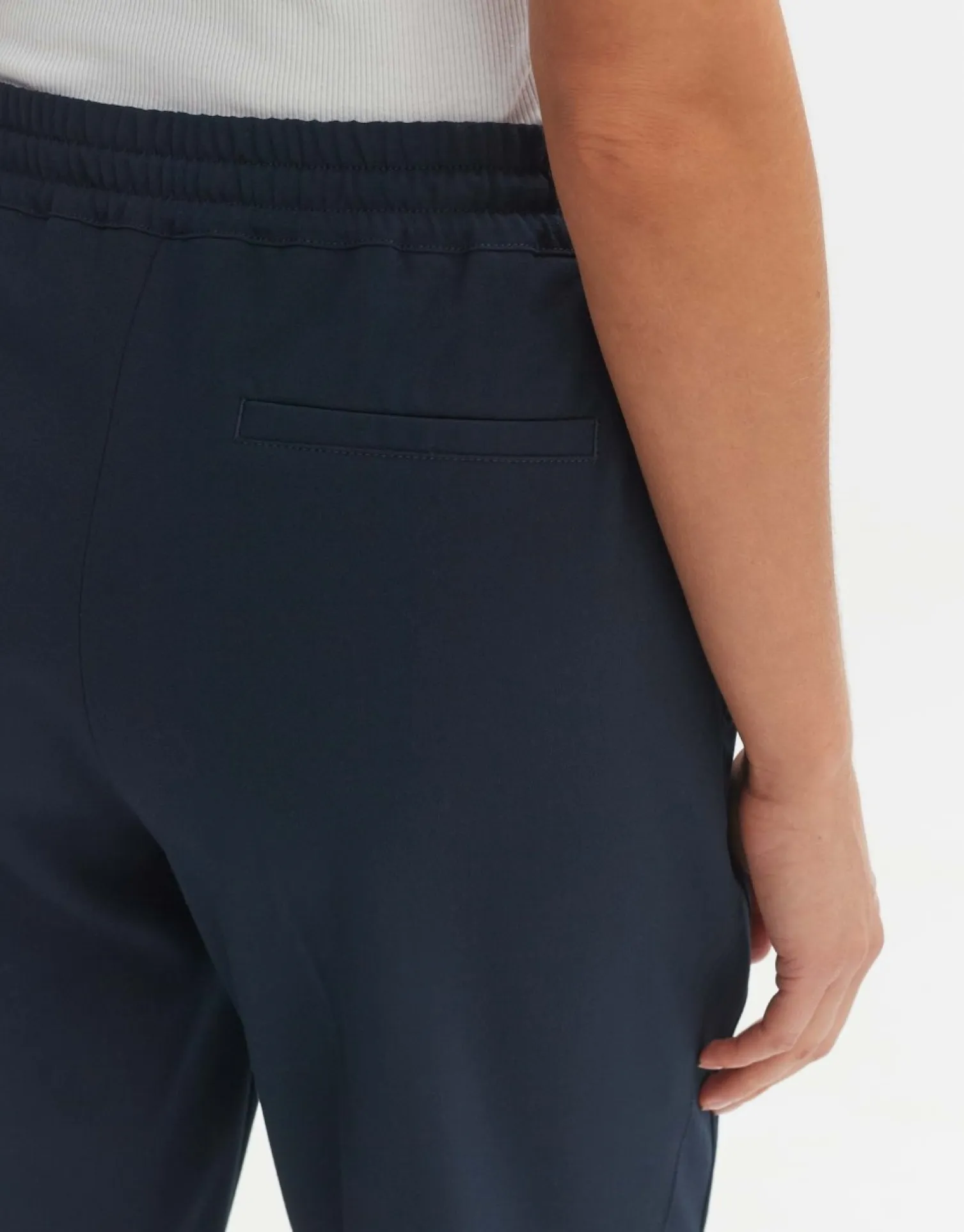 someday Fashion Broeken>Stoffen Broek Melosa Track Coal Blue