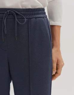 someday Fashion Broeken>Stoffen Broek Melvy Cuff Dark Coal Blue