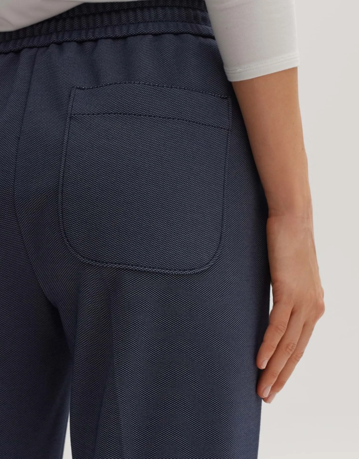 someday Fashion Broeken>Stoffen Broek Melvy Cuff Dark Coal Blue