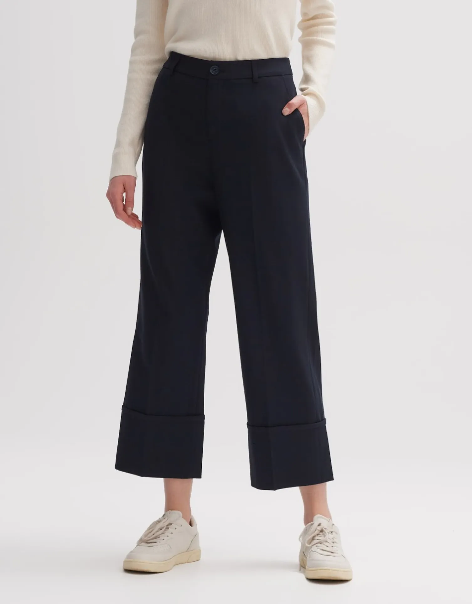 someday Fashion Broeken>Stoffen Broek Metiko Urban Coal Blue