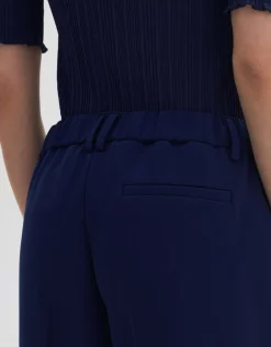 someday Fashion Broeken>Stoffen Broek Miriki Detail Blue Hour