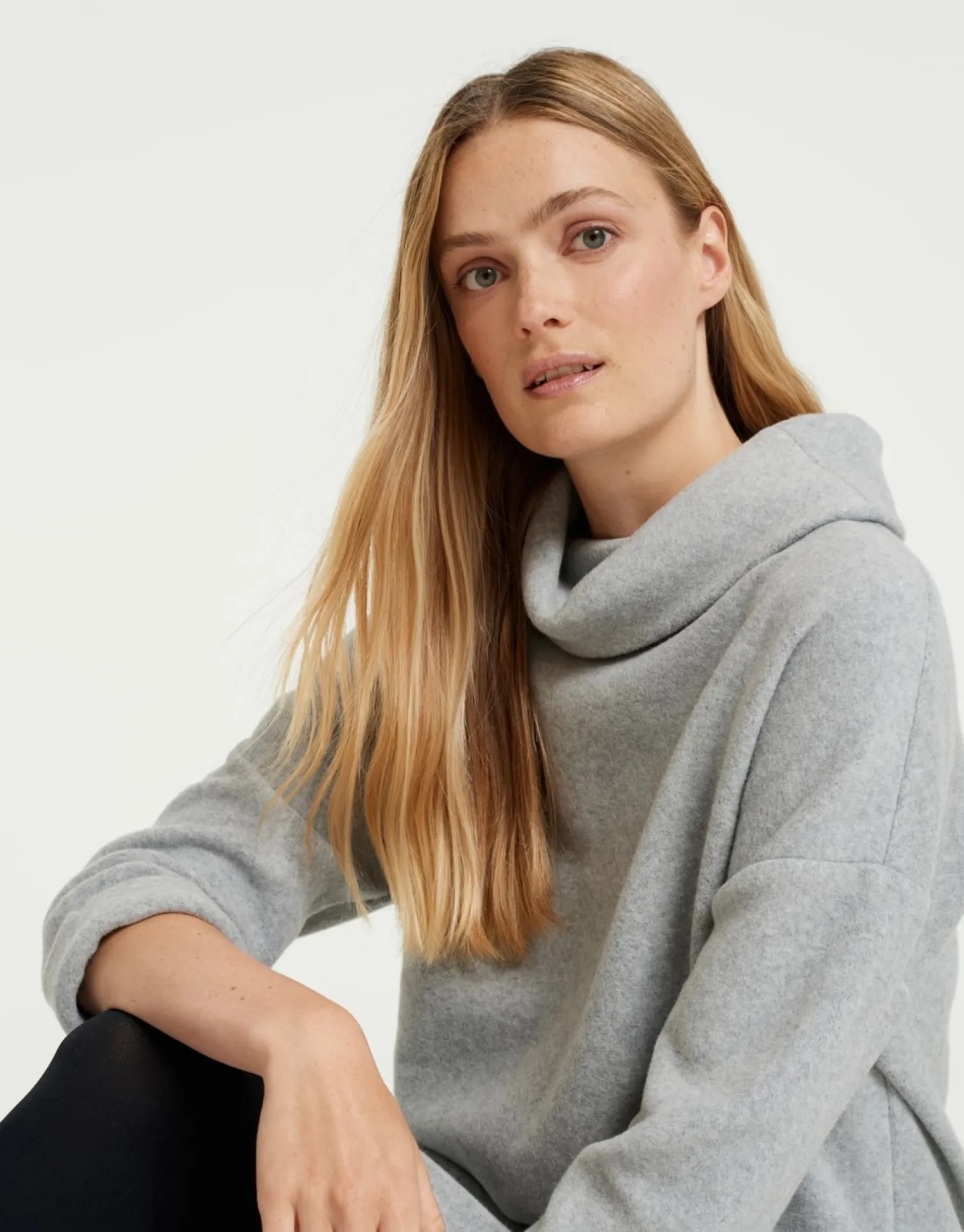 someday Fashion Jurken Rokken>Sweatjurk Welise Hazy Fog Melange