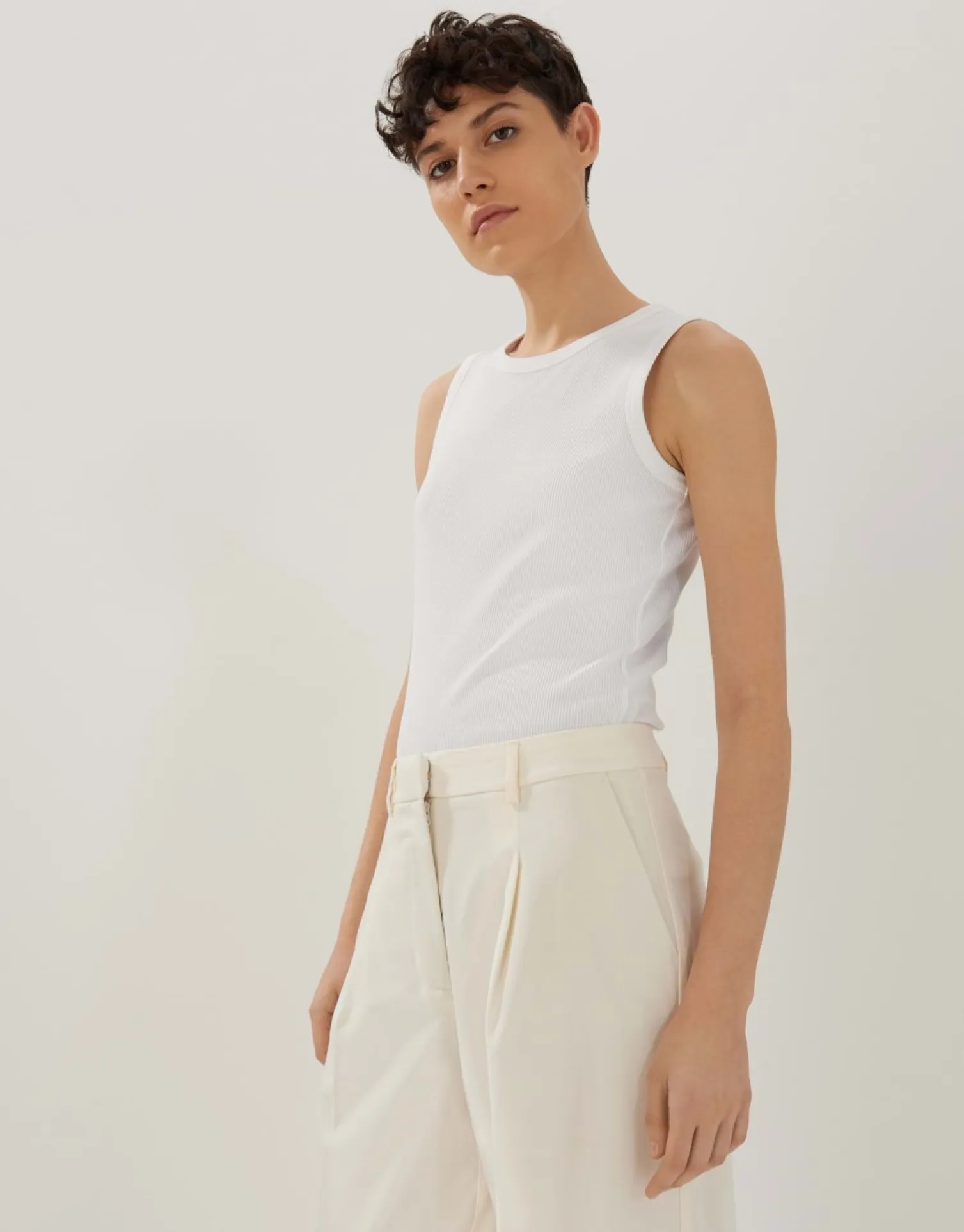 someday Fashion Shirts>Tanktop Kleanne White