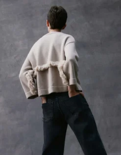 someday Fashion Gebreide Items>Vest Difransi Beige