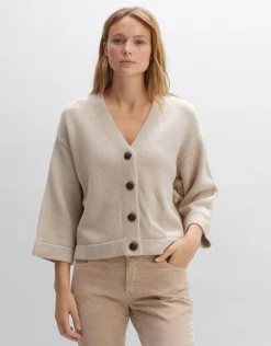 someday Fashion Gebreide Items>Vest Difransi Beige