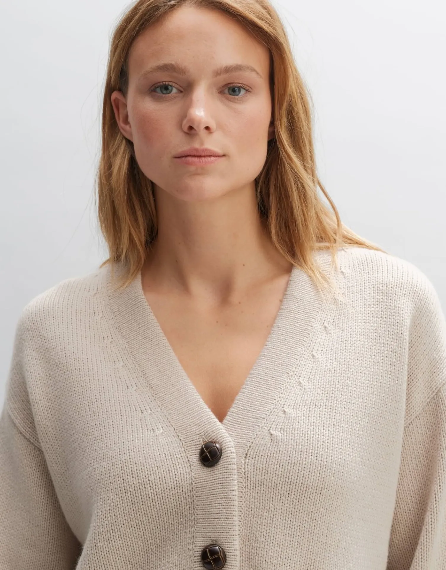 someday Fashion Gebreide Items>Vest Difransi Beige