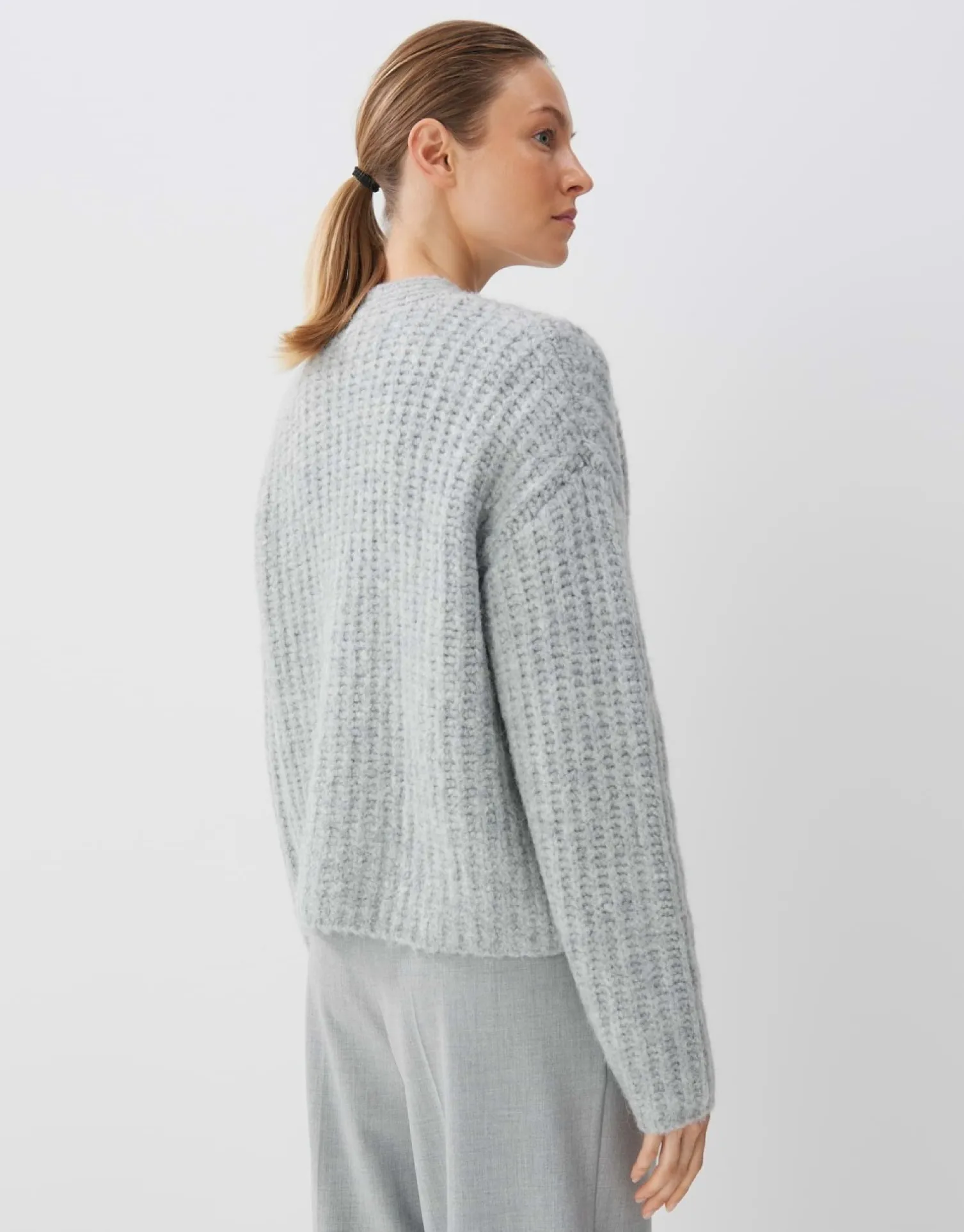 someday Fashion Gebreide Items>Vest Tiamie Hazy Fog Melange