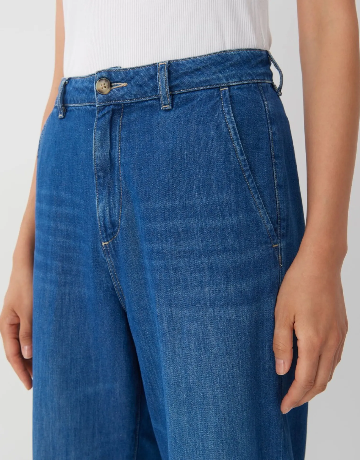 someday Fashion Jeans>Wide Jeans Celen Modern Mid Blue