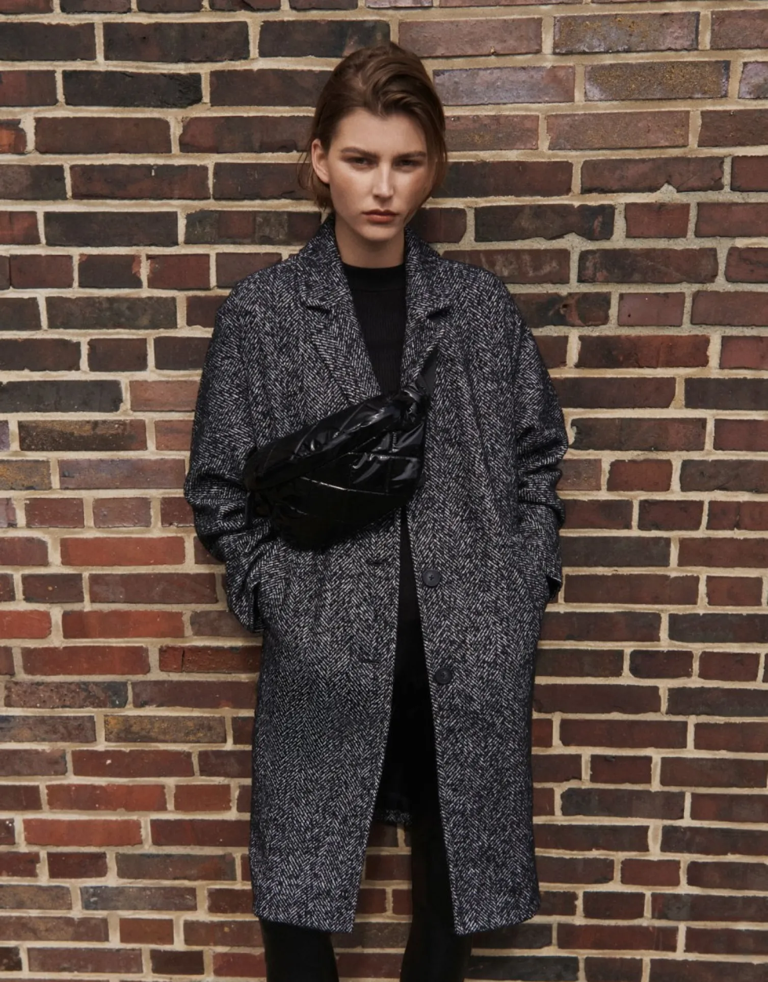 someday Fashion Outdoor>Wollen Mantel Hajoki Black