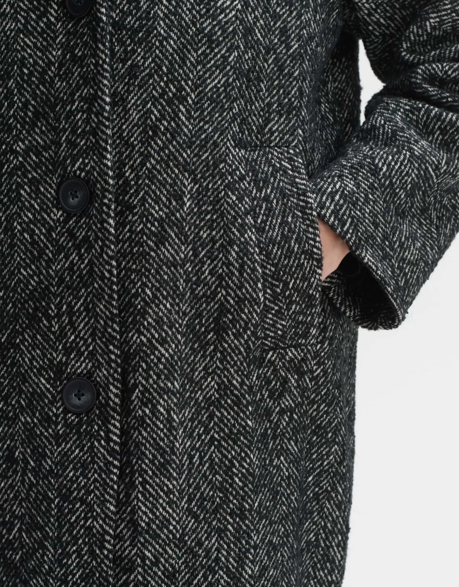 someday Fashion Outdoor>Wollen Mantel Hajoki Black